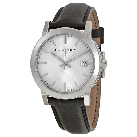 burberry the city analog silvertone watch|Burberry The City Silver Dial Black Leather Men's Watch BU9008.